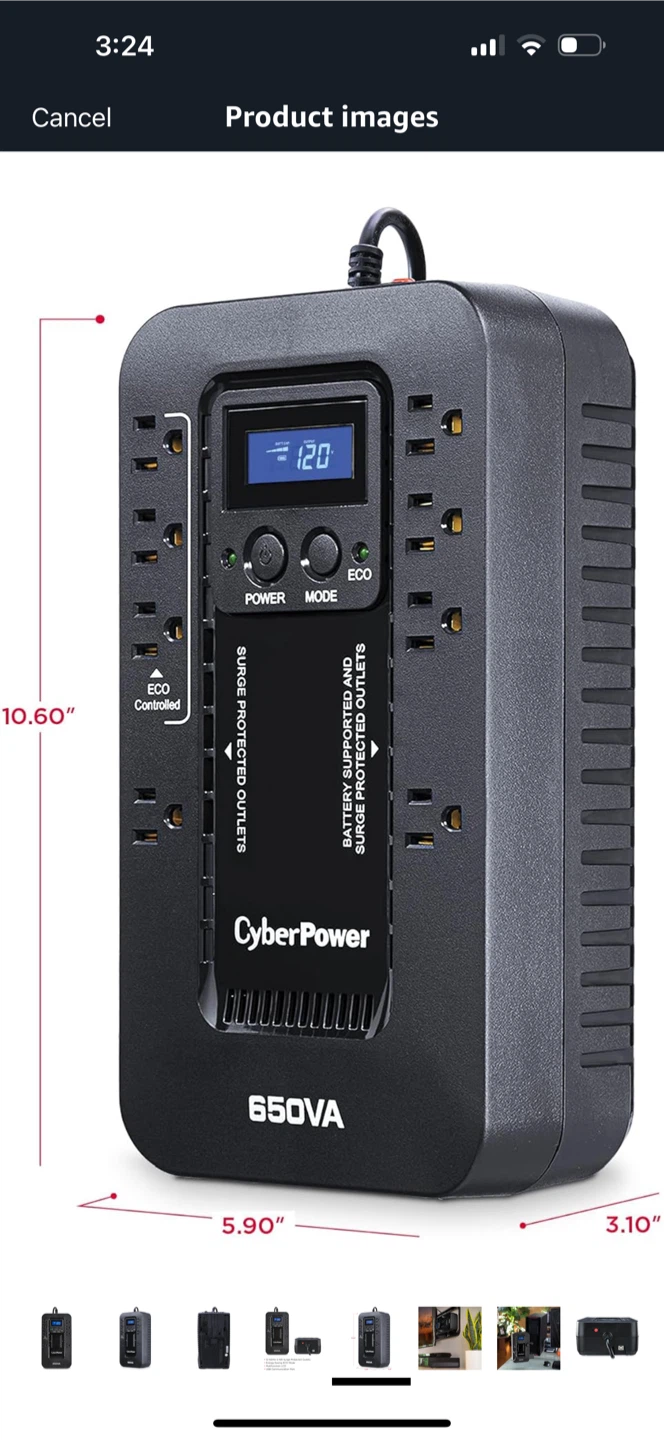CyberPower EC650LCD Battery Backup - 650VA - photo 2