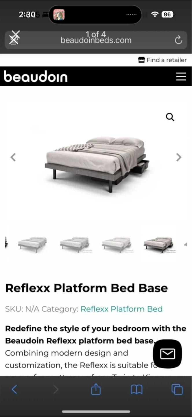 Beaudoin Reflexx Platform Bed Base