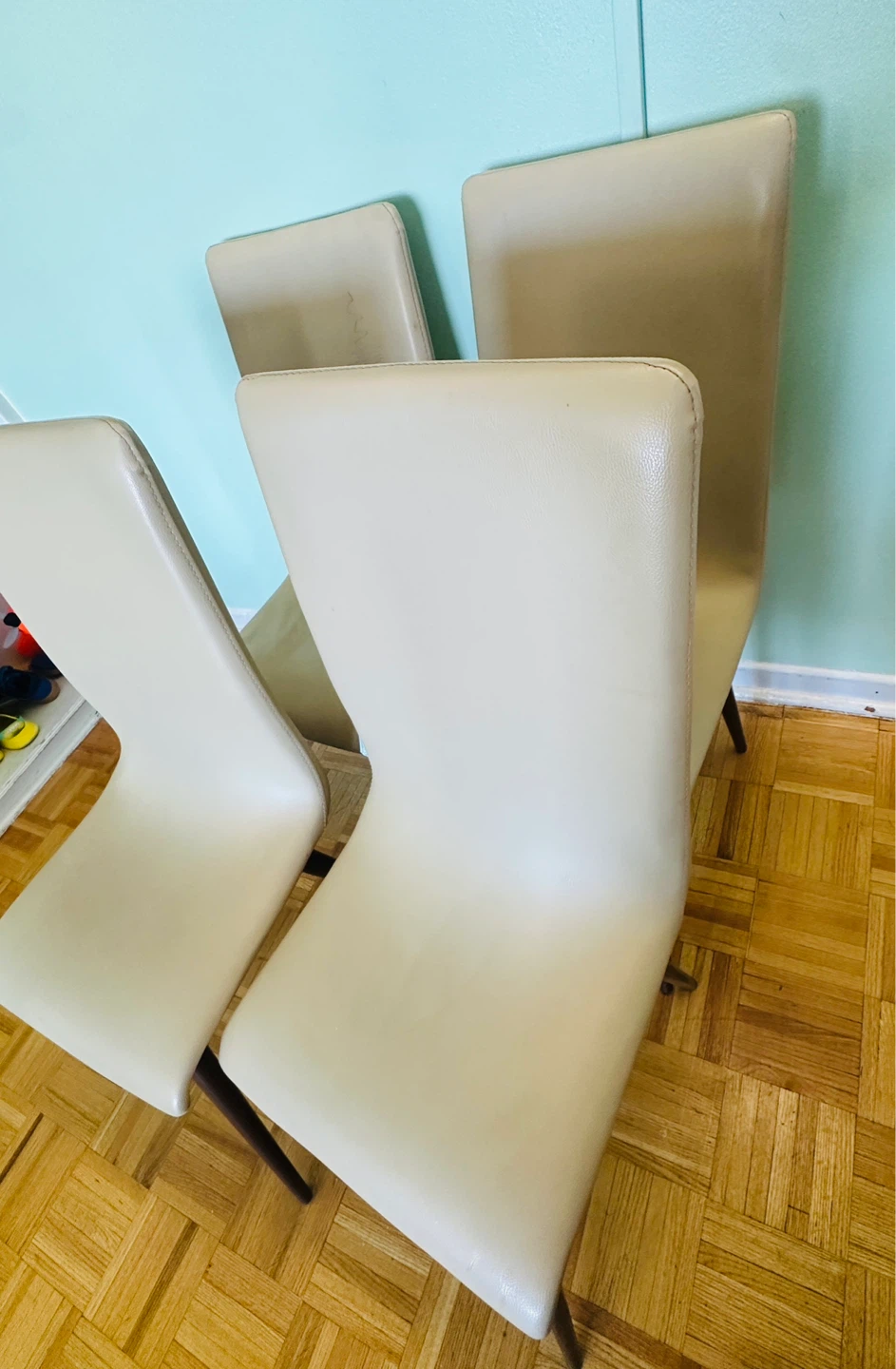 Dining Table with 4 Chairs - Dark Brown & Beige🧡 - photo 5