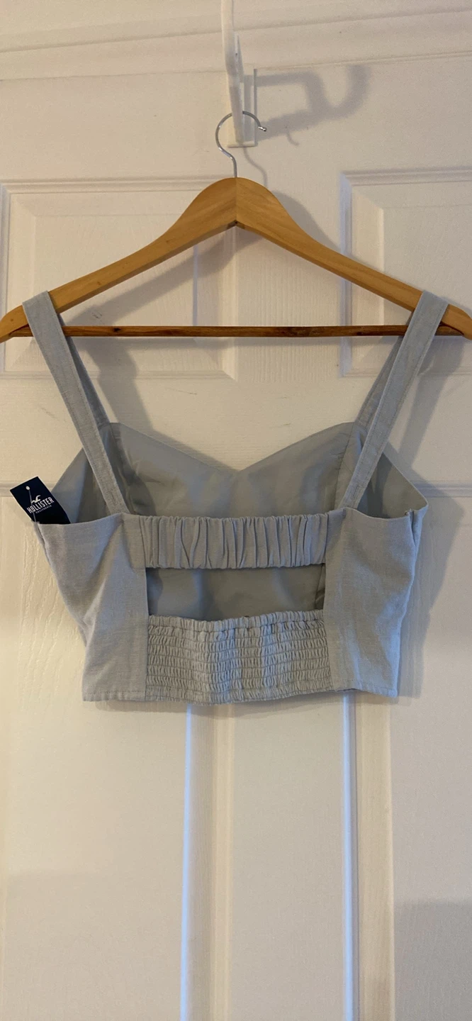 NEW Hollister Light Grey Crop Top XS - photo 2