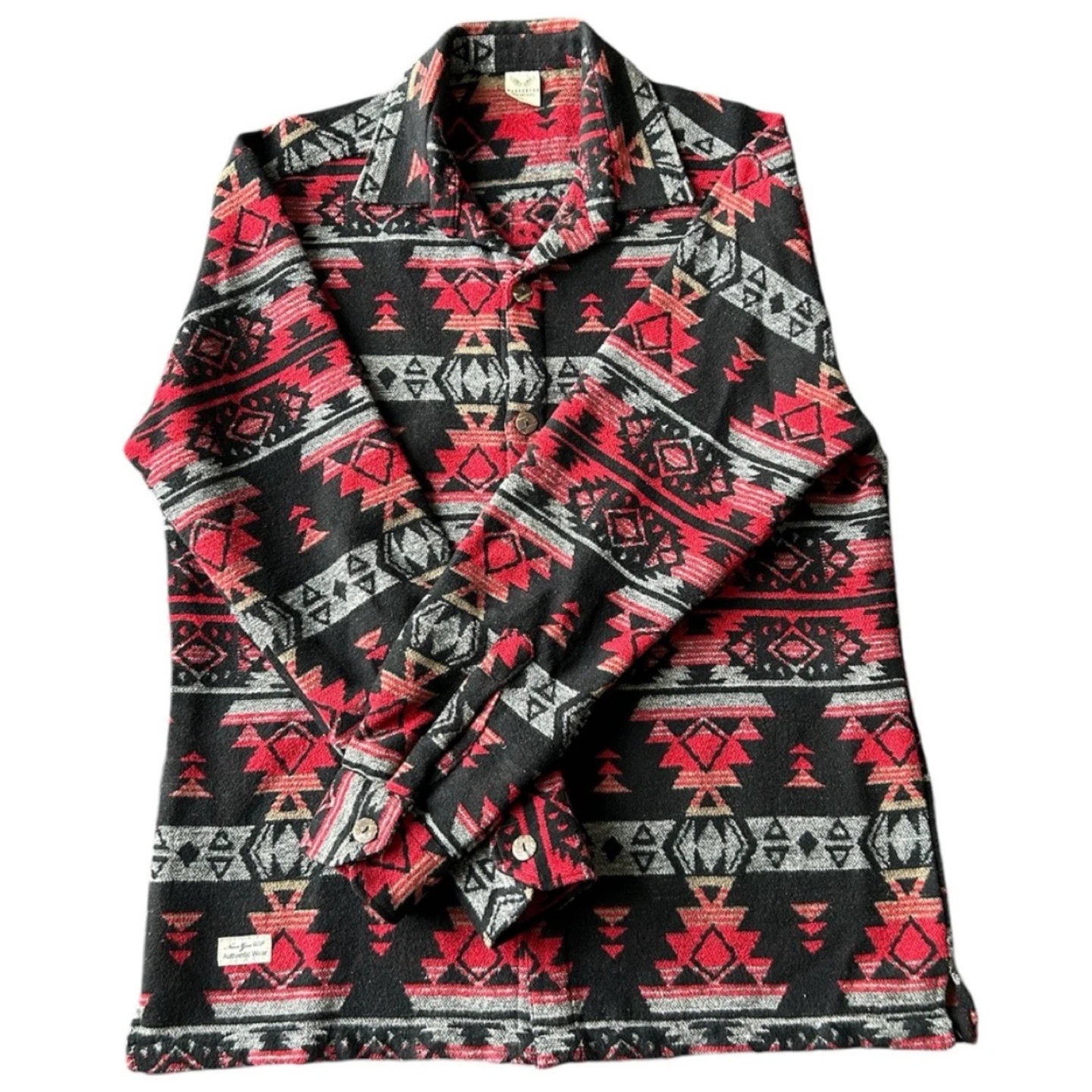 Patterned Button- up winter coat size L