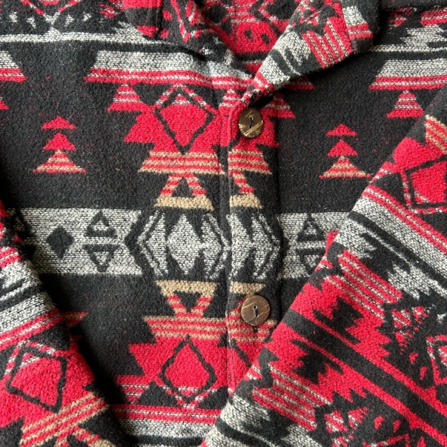 Patterned Button- up winter coat size L - photo 3