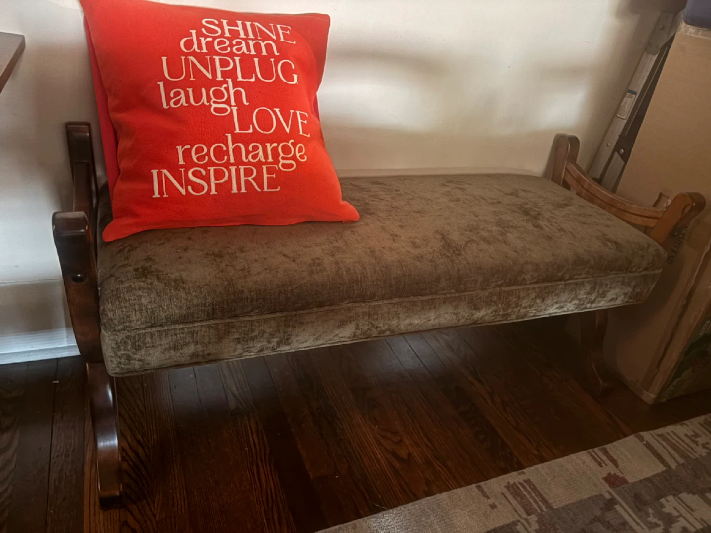 "🧡" Upholstered Bench with Wooden Frame - photo 3