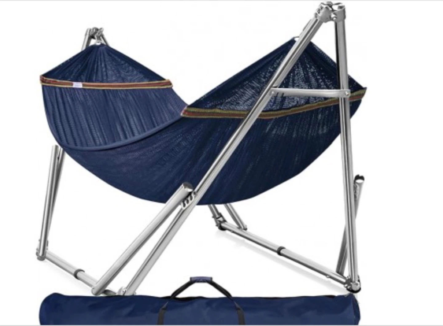 Universal Hammock Stand with Blue Hammock
