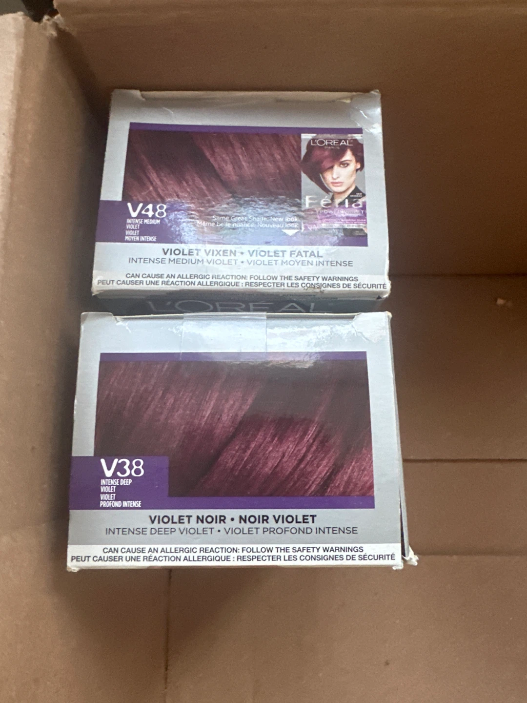L'Oreal Feria Hair Dye V48 & V38