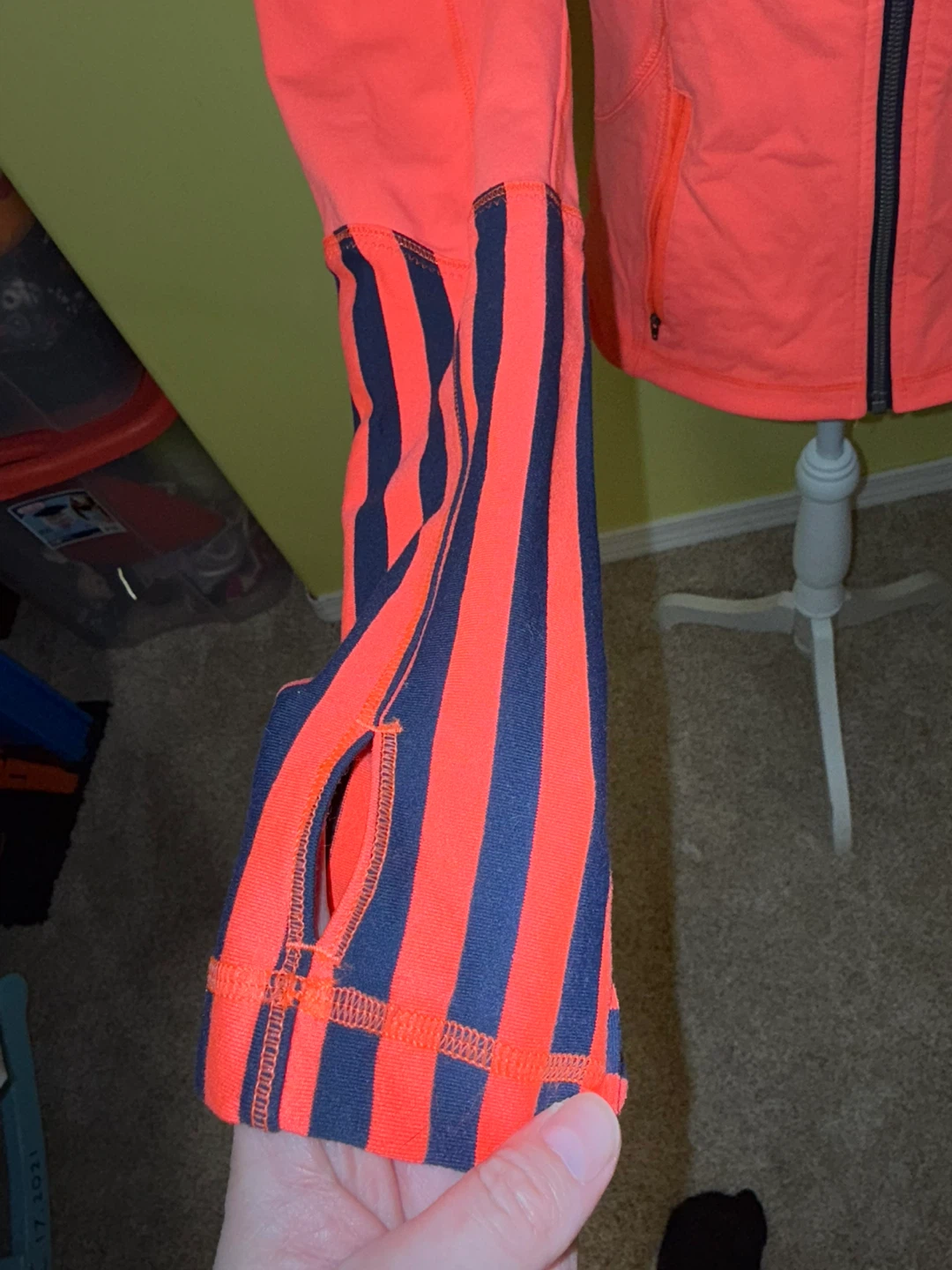 Lululemon Jacket Orange & Black Striped - photo 3