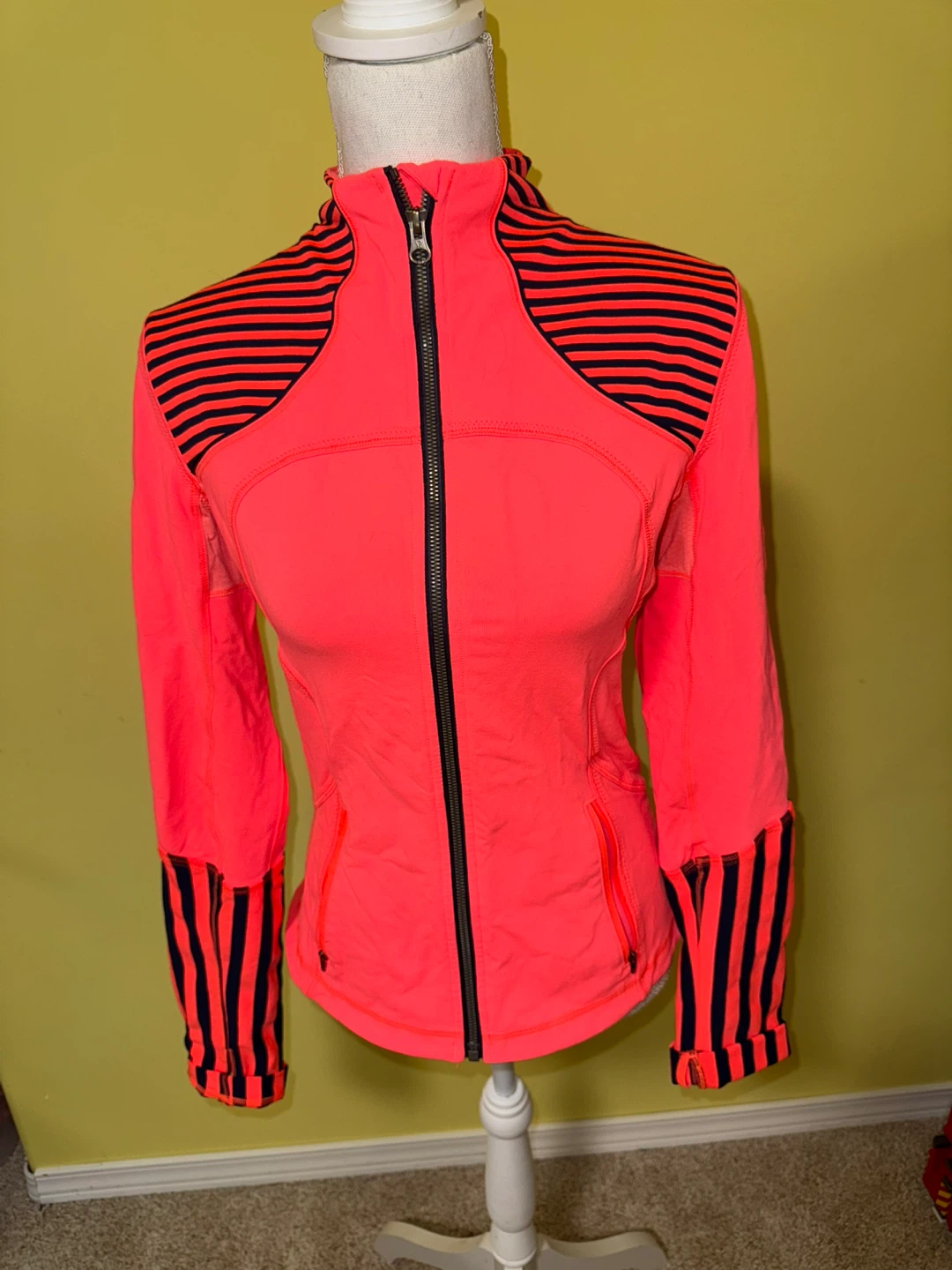 Lululemon Jacket Orange & Black Striped
