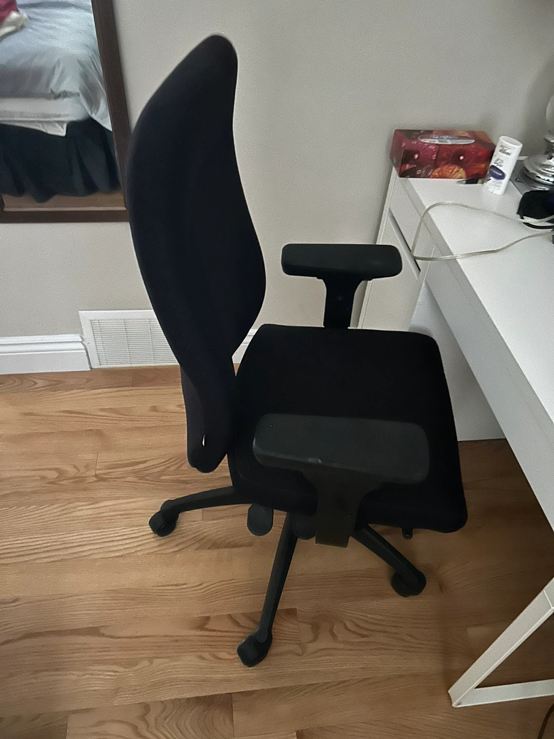 Black Office Chair & Sony WEGA TV
