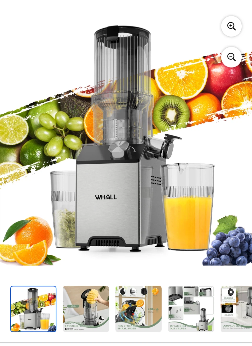 Whall Slow Juicer ZM1913M - Like New!
