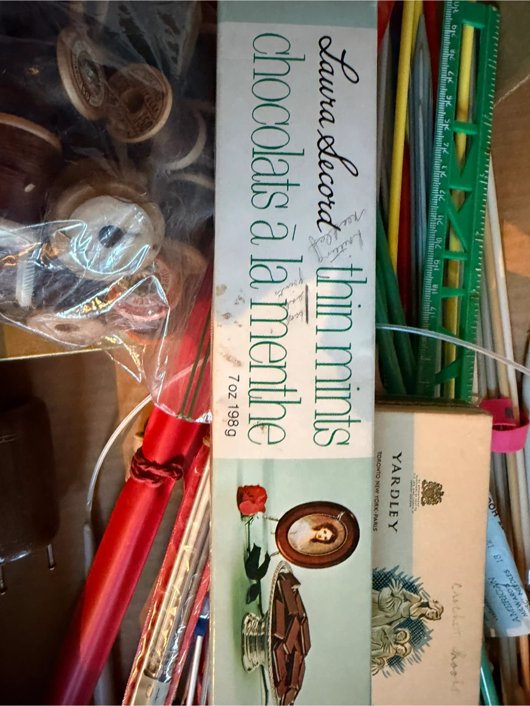 Vintage Knitting Needle Set with Box