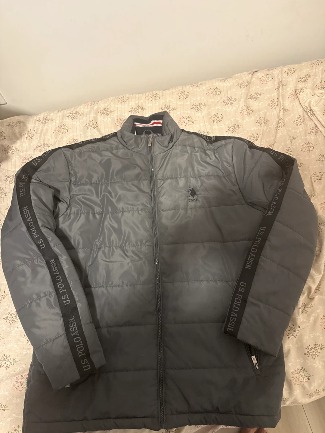 U.S. Polo Assn. Grey Puffer Jacket