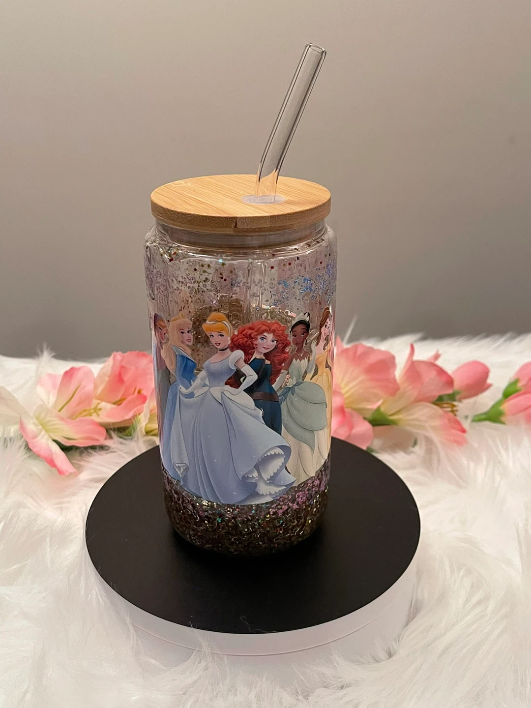 Disney Princess Glitter Tumbler with Straw - photo 2