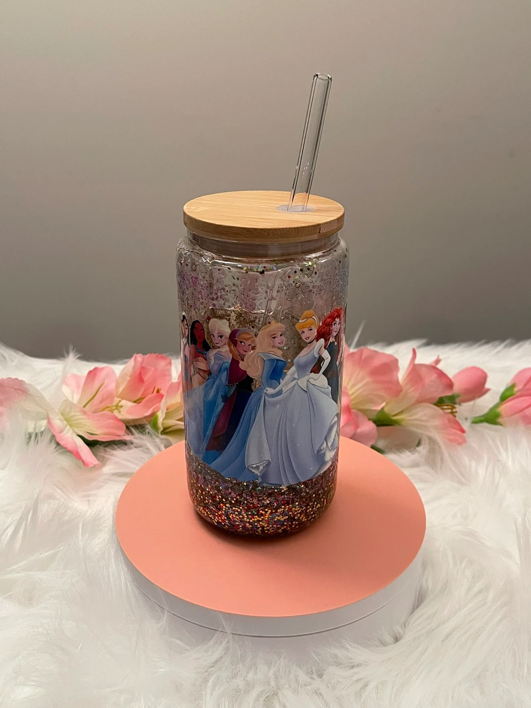 Disney Princess Glitter Tumbler with Straw - photo 5