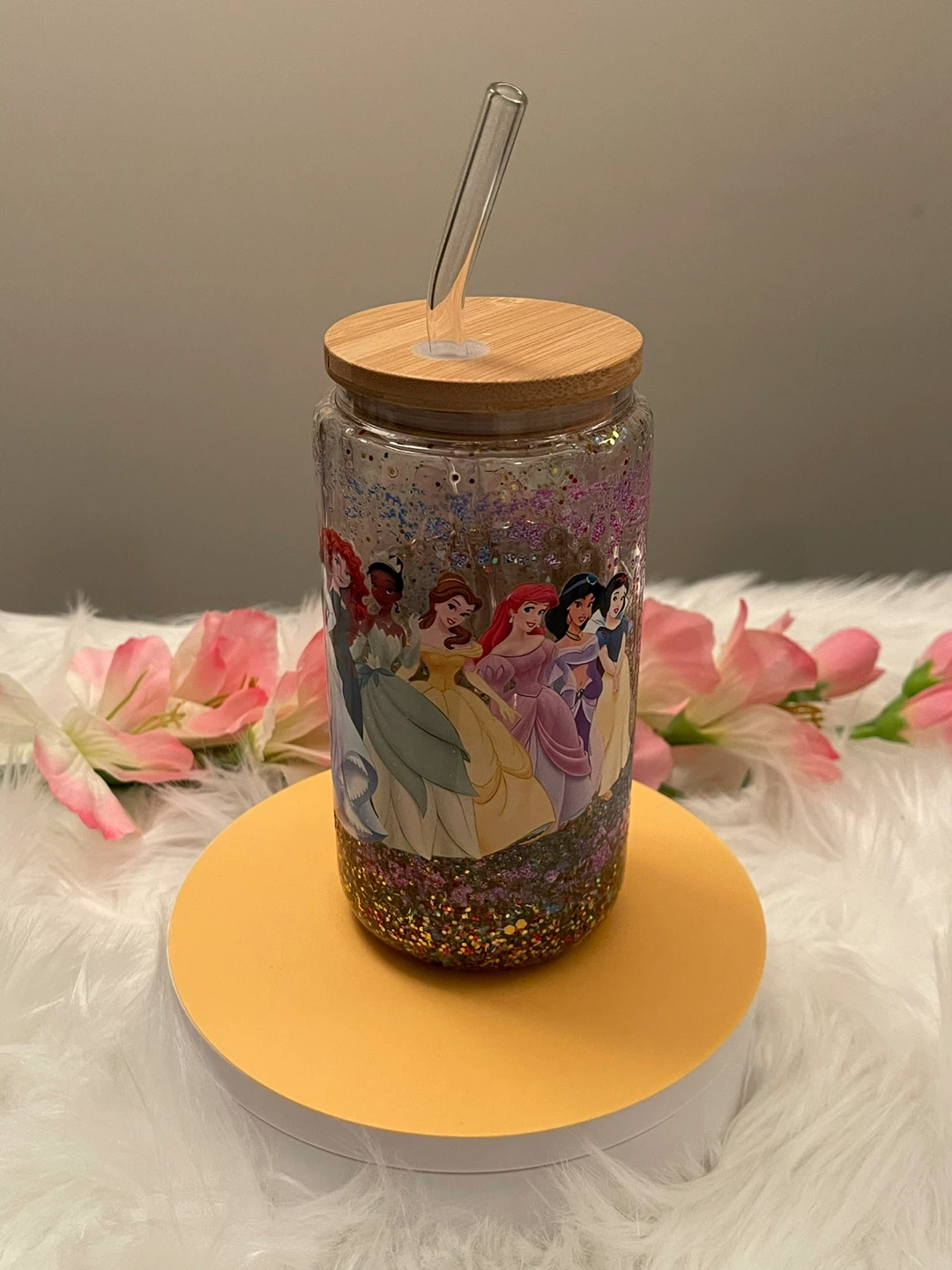 Disney Princess Glitter Tumbler with Straw - photo 4