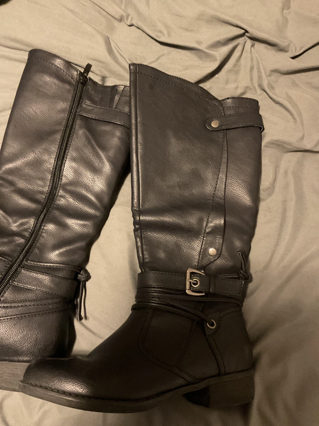Vangelo Black Knee High Boots