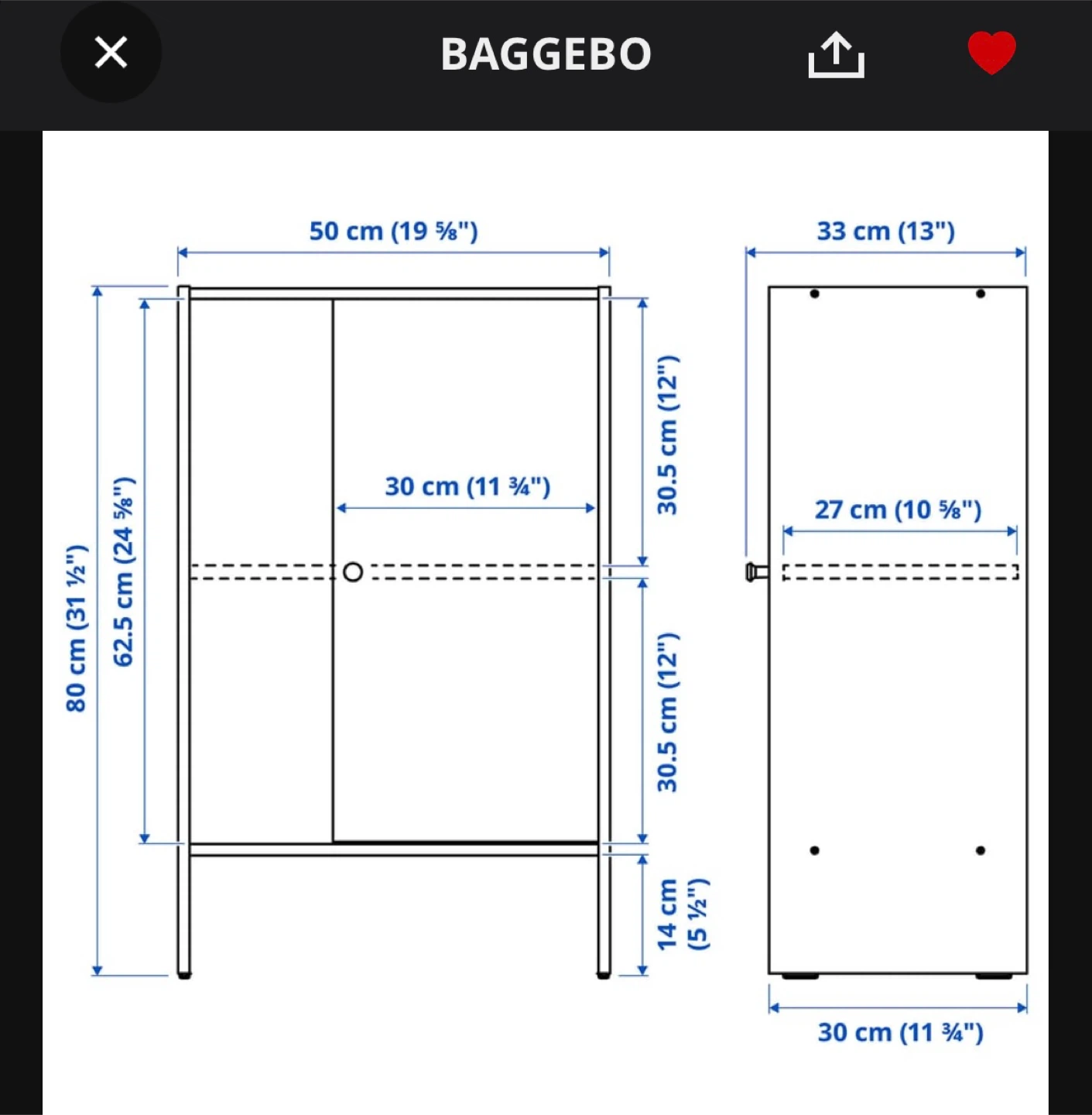 IKEA BAGGEBO White Cabinet (1 or 2) - photo 3