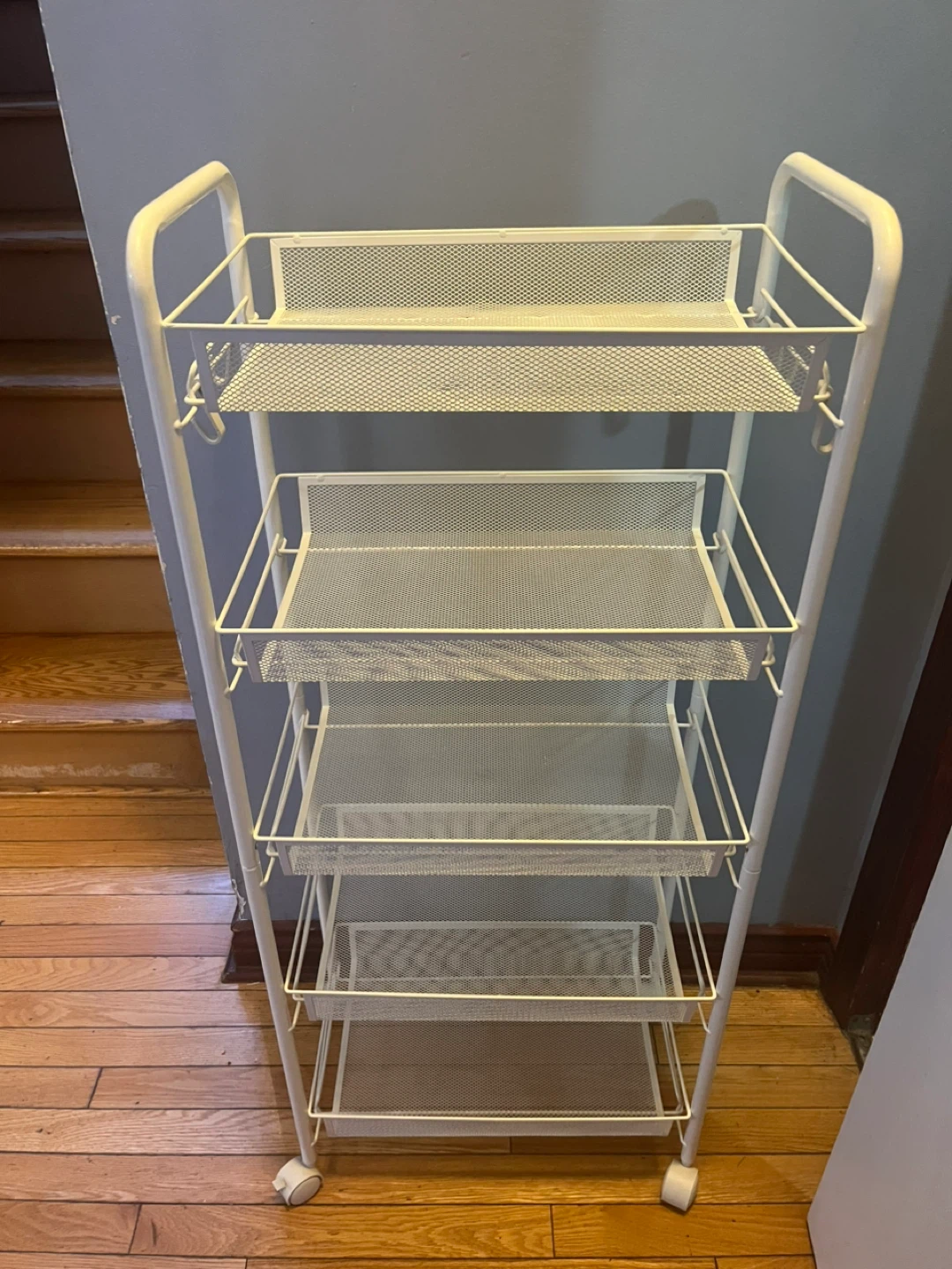 White Rolling Storage Cart