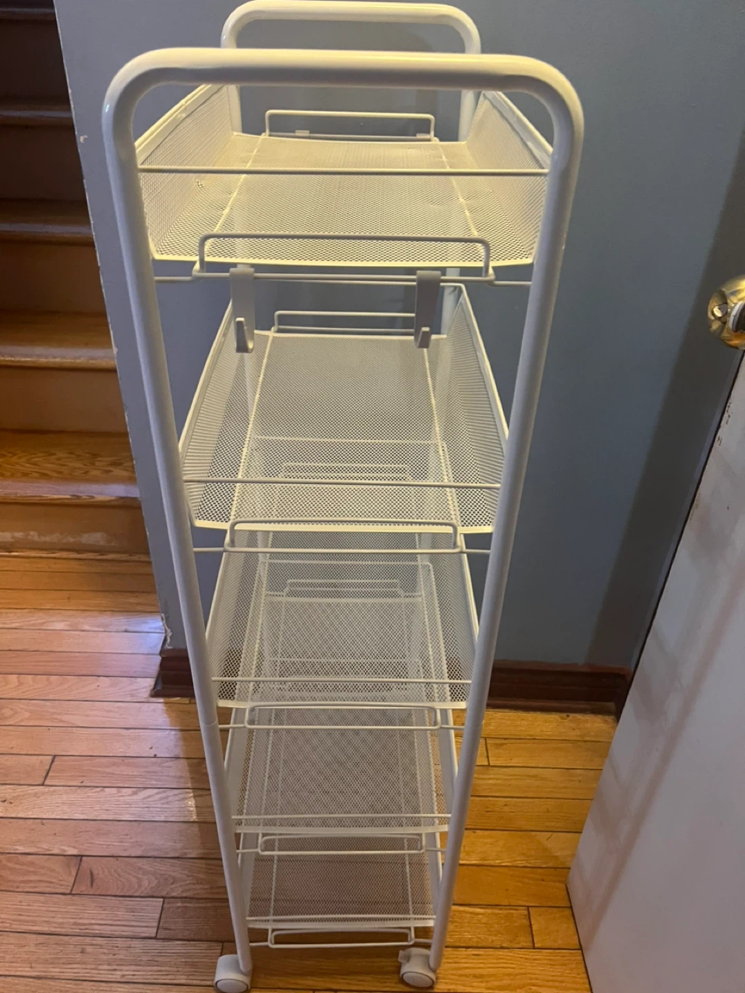 White Rolling Storage Cart - photo 3
