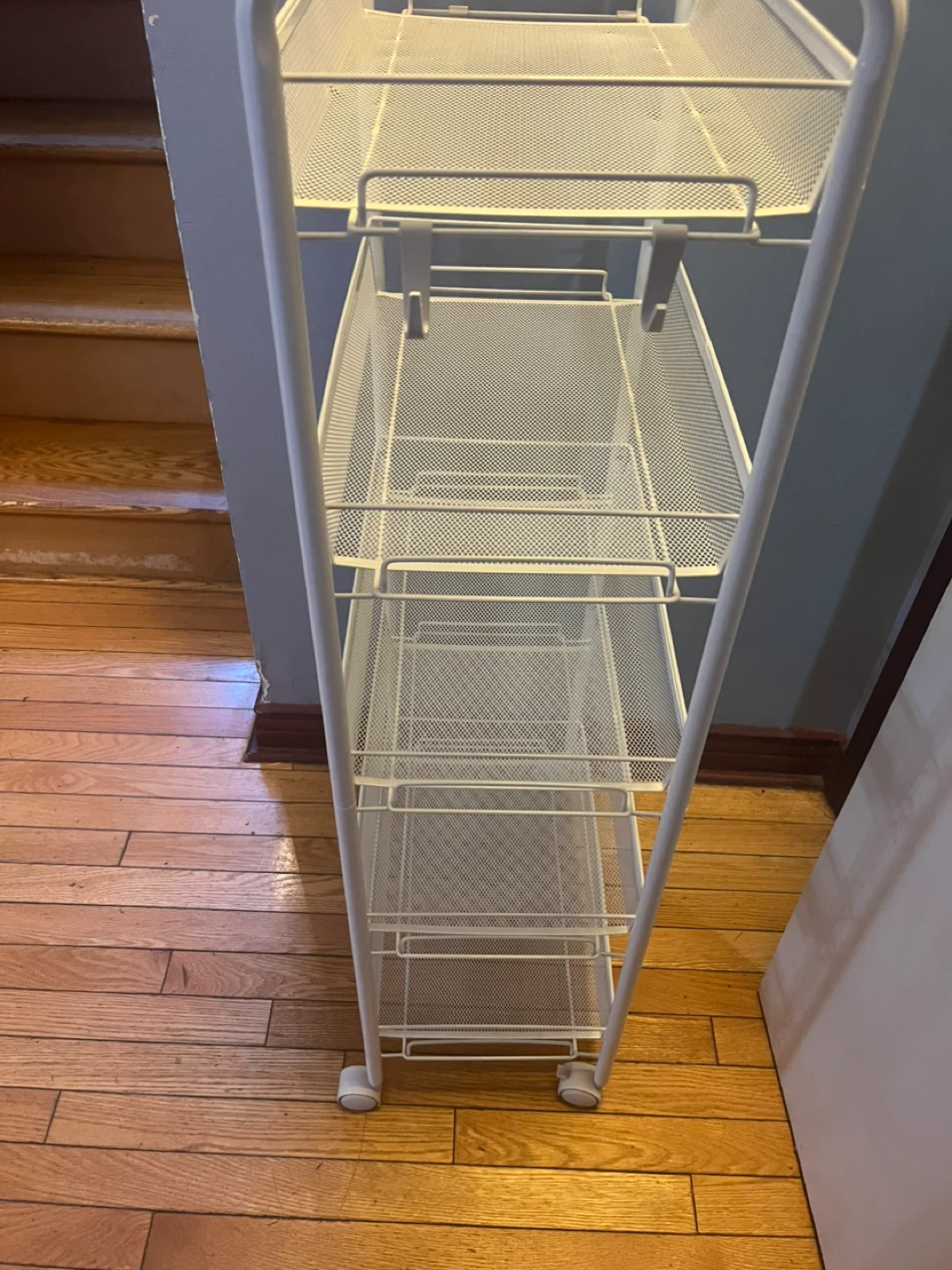 White Rolling Storage Cart - photo 2