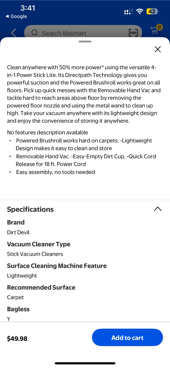 Dirt Devil Power Stick Lite 4-in-1 Vacuum - photo 4