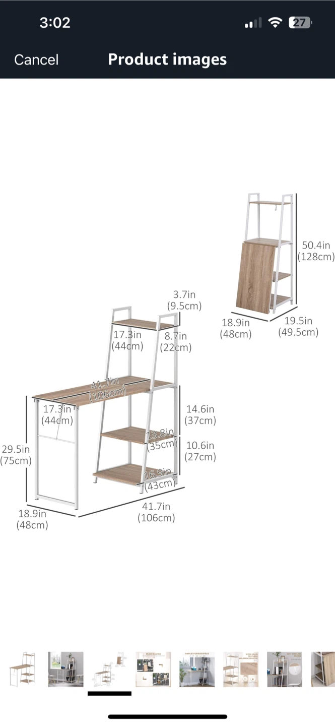 Ladder Desk with Shelves - photo 2