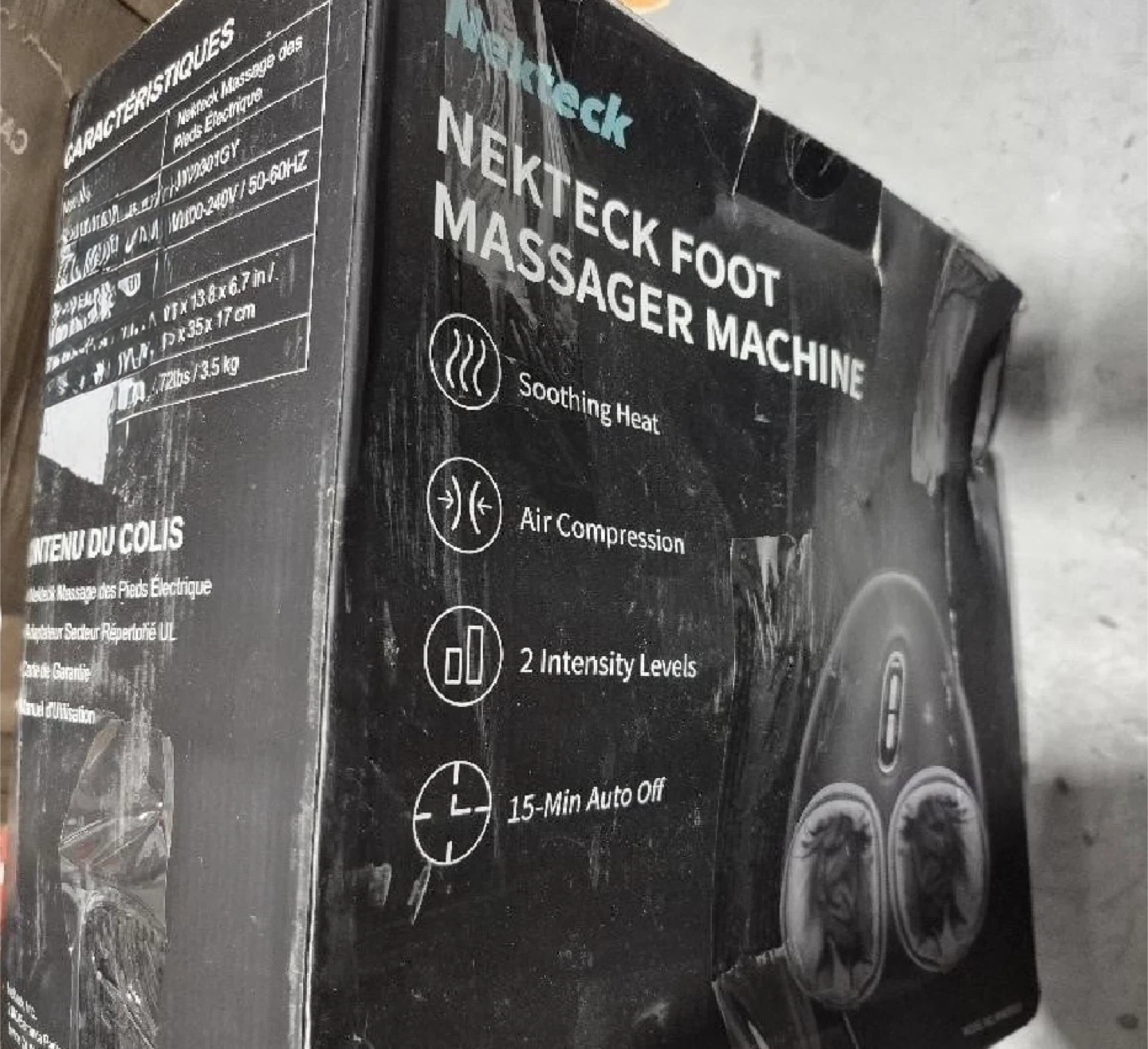 Nekteck Foot Massager Machine with Heat & Air Compression - photo 3