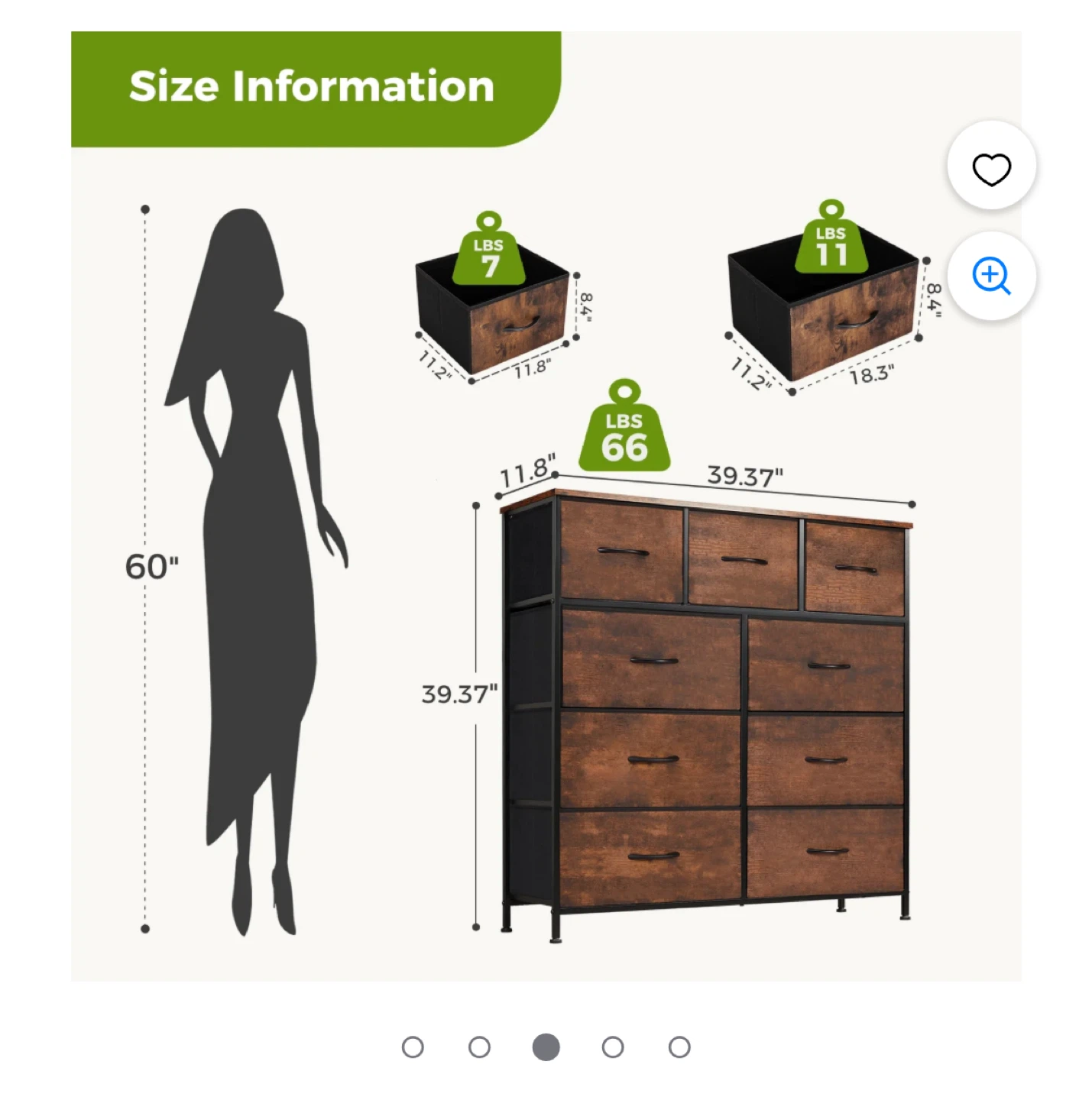 9 Drawer Dresser - Brown - photo 3