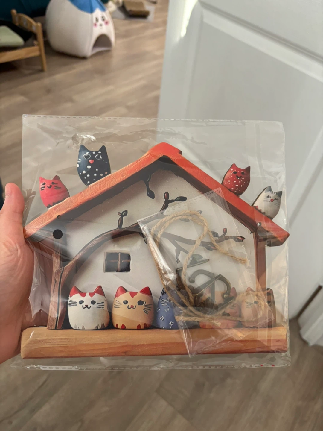 Cute cat house key holder