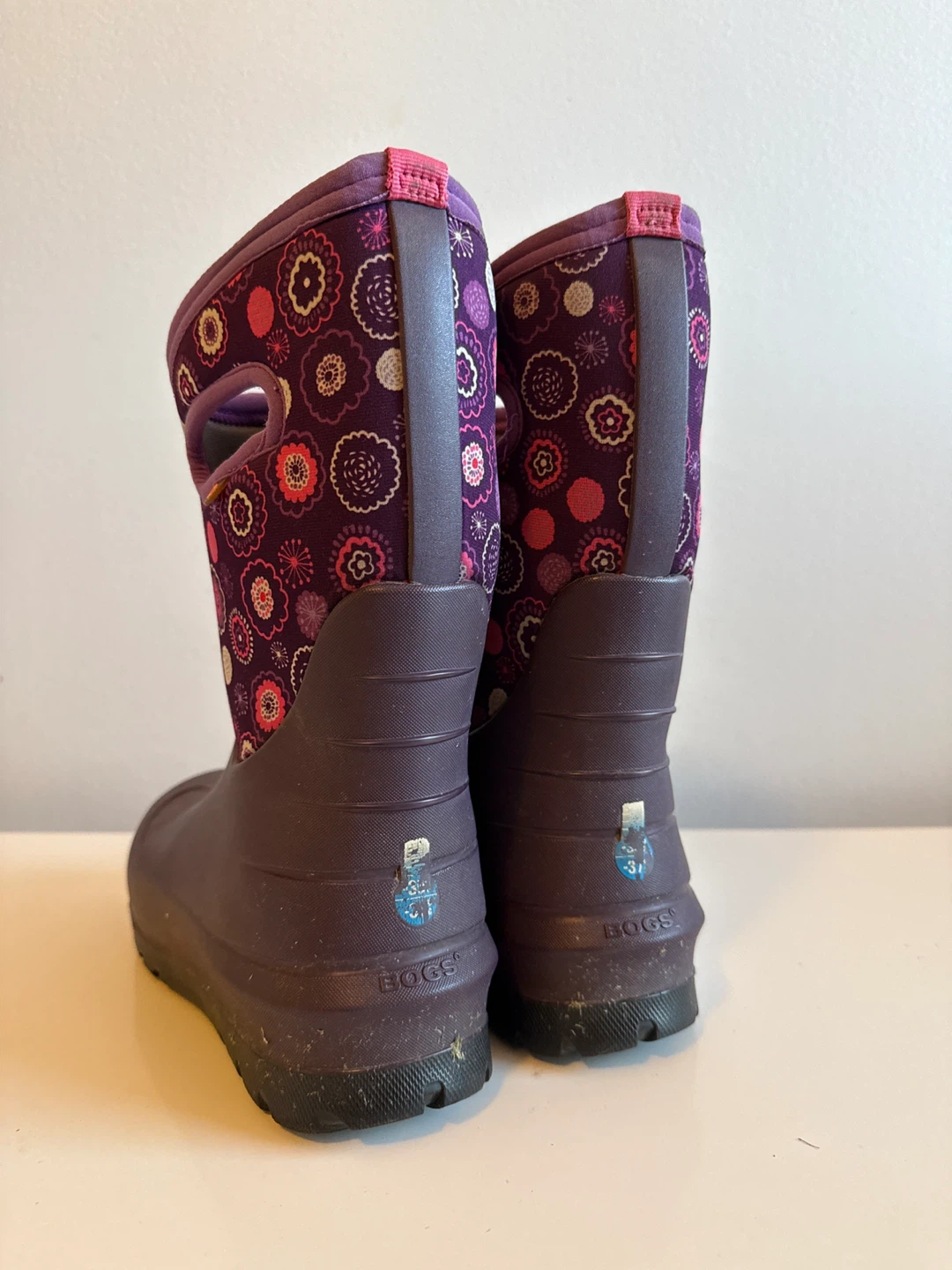 Bogs Kids Floral Rain Boots Size youth 4 - photo 2