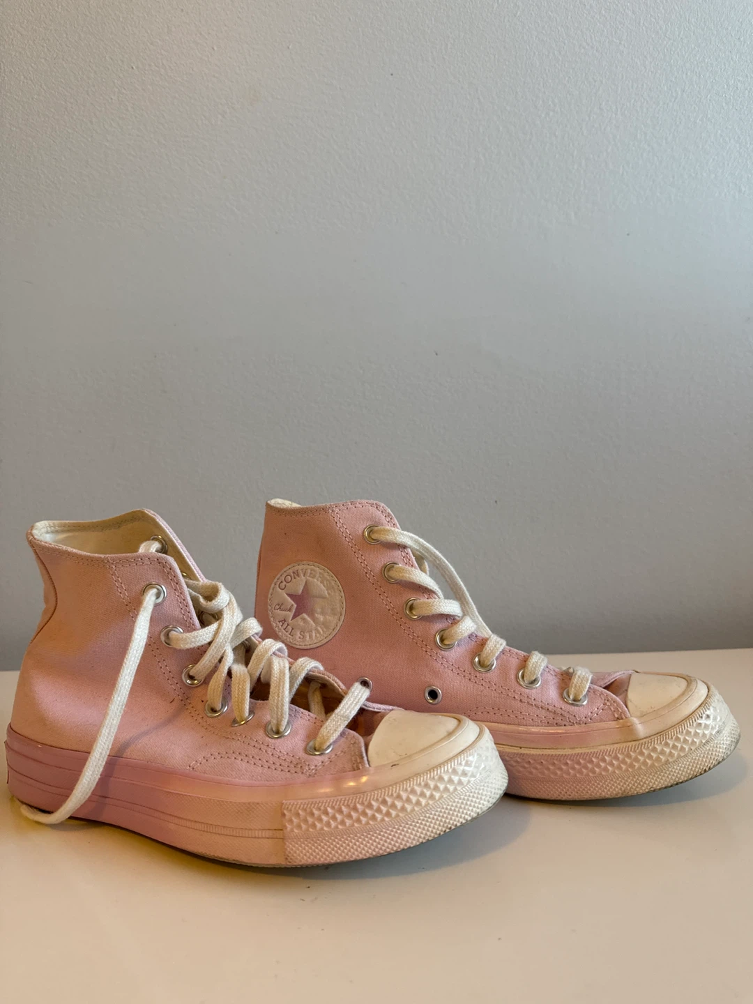 Converse All Star High Top Sneakers - Pink, Size 7