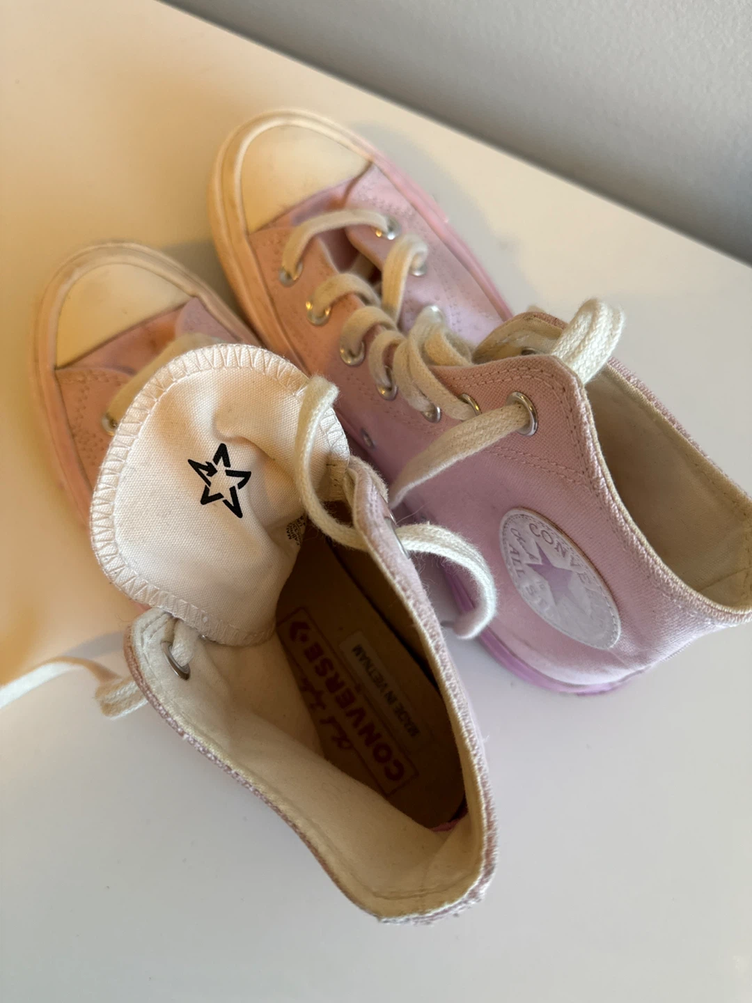 Converse All Star High Top Sneakers - Pink, Size 7 - photo 3