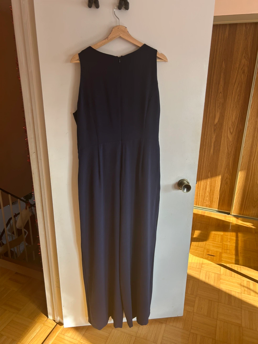 Laura Self-Tie Sash Jumpsuit - Size 14 (navy blue) - photo 4