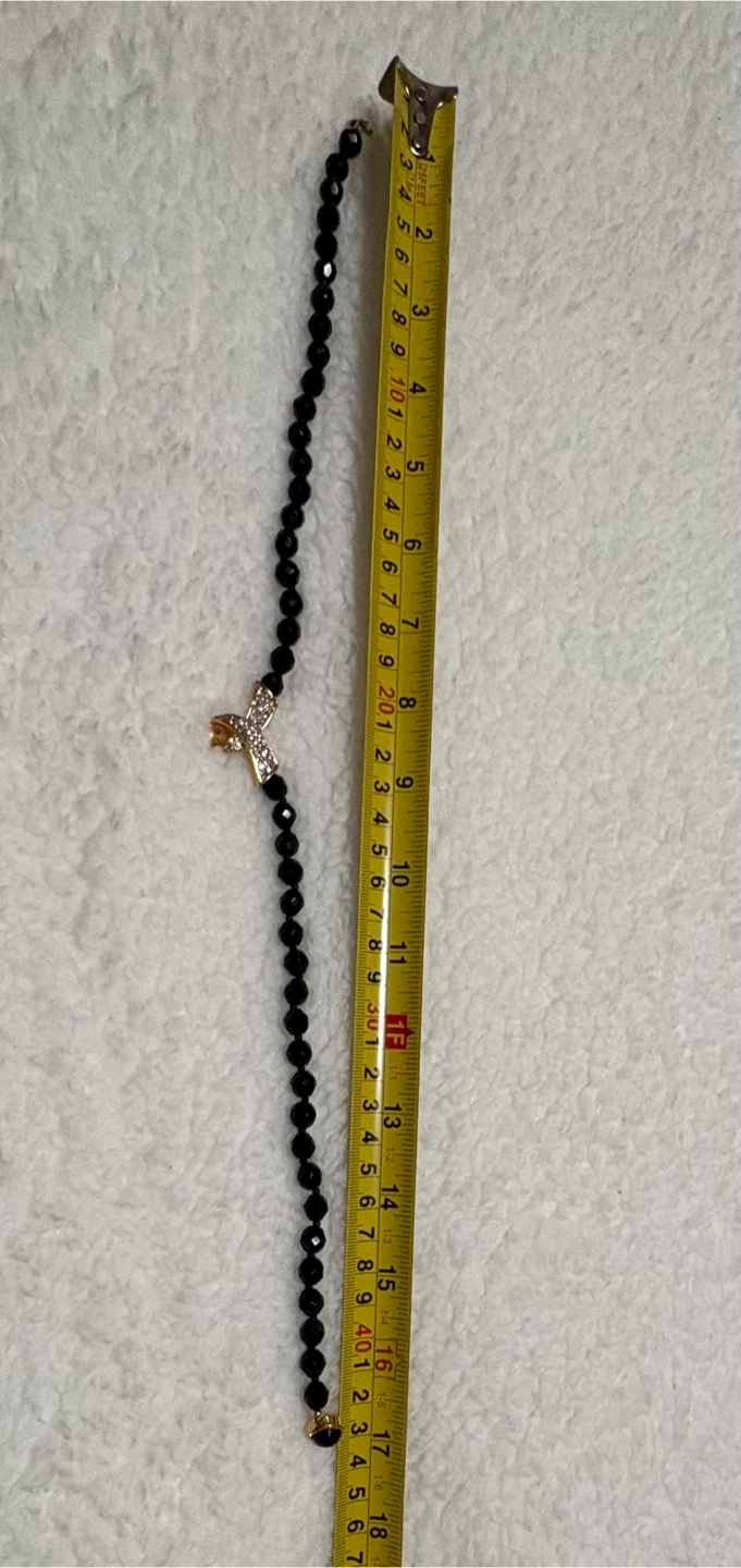 Vintage Black Beaded Necklace - photo 3