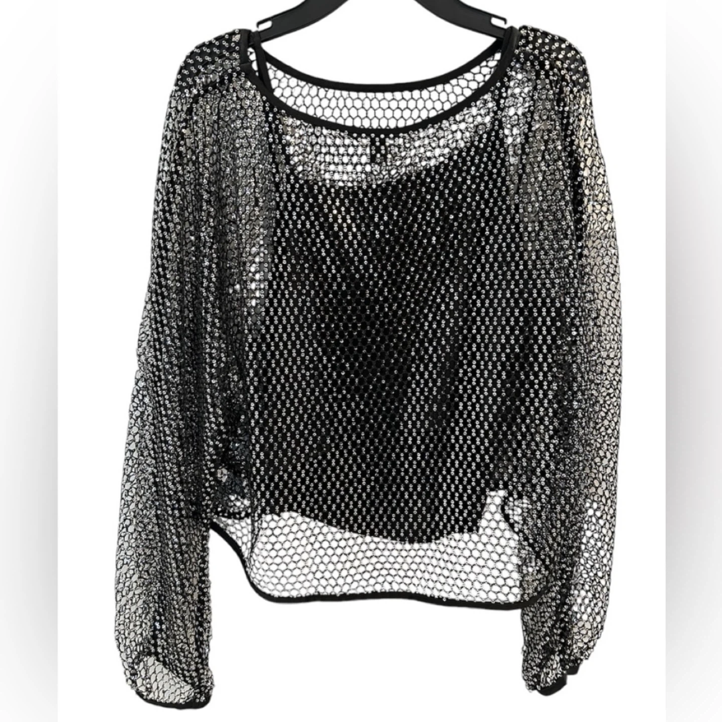 RW&CO Mesh Long Sleeve Top - Size M