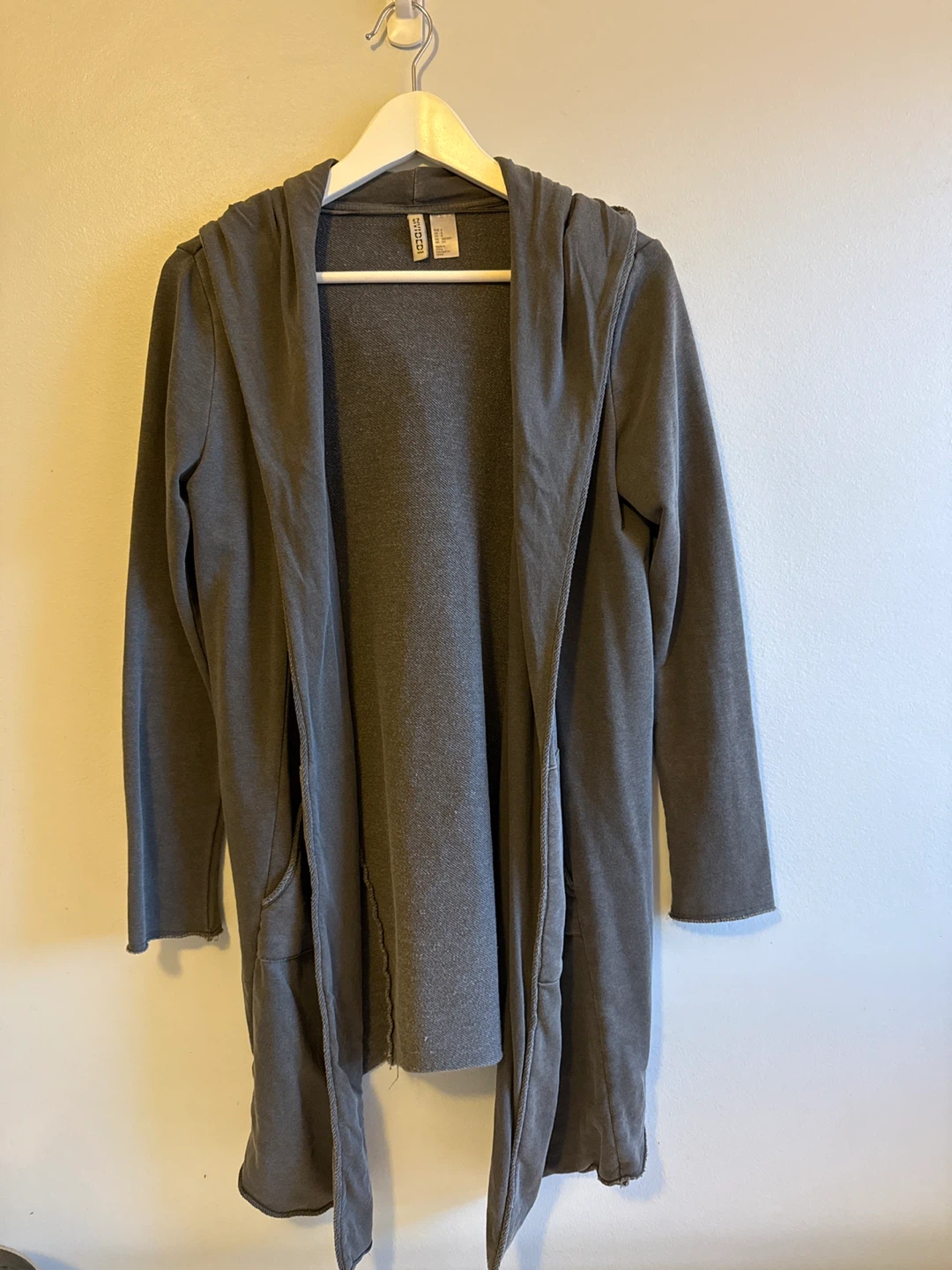 H&M Divided Grey Hooded Cardigan - Size S