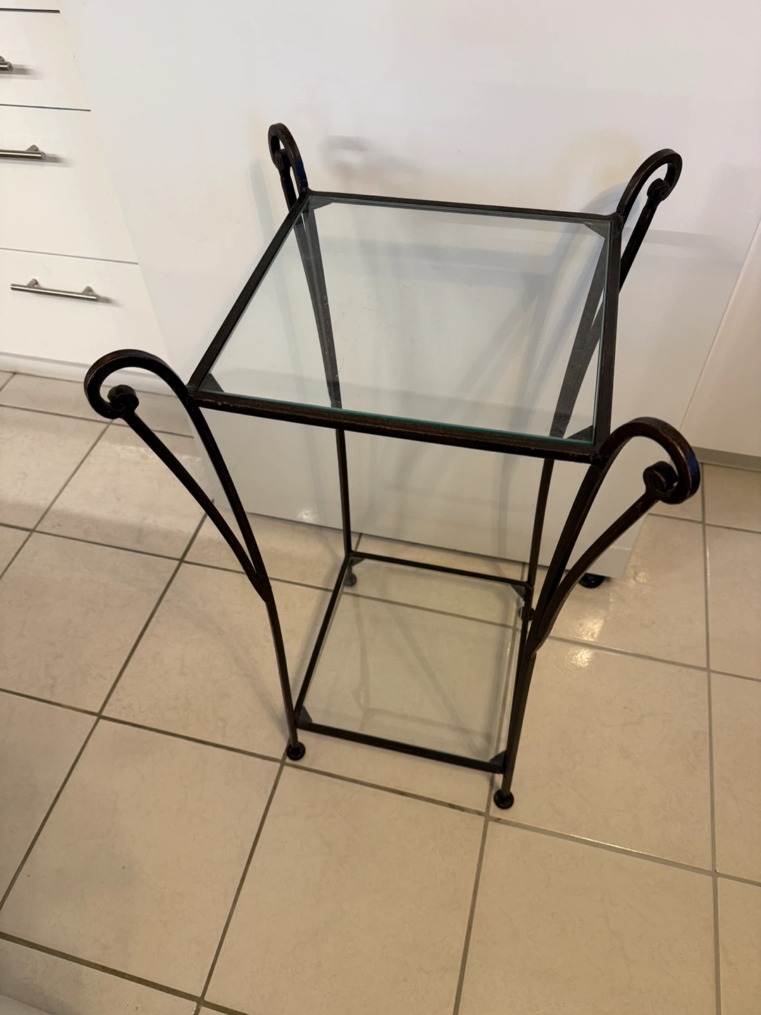 Glass Top Metal  Stand - photo 2