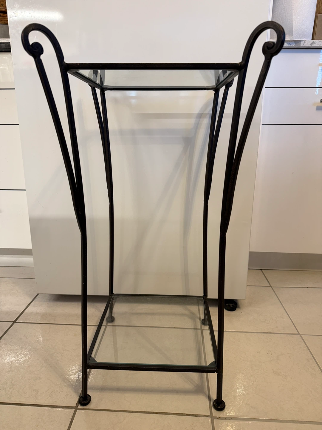Glass Top Metal  Stand