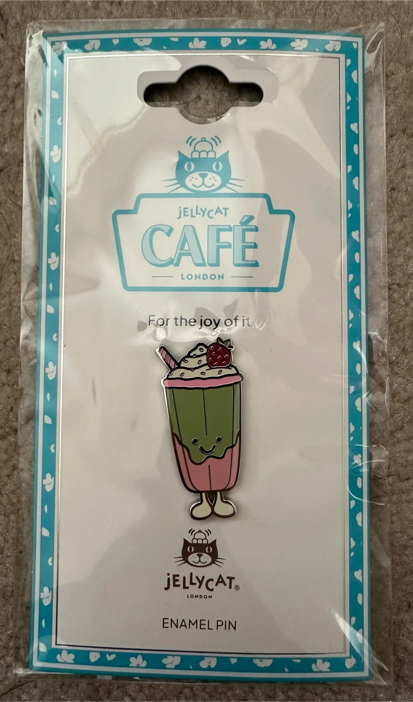 Jellycat Cafe Shanghai Berrity Latte Enamel Pin - New