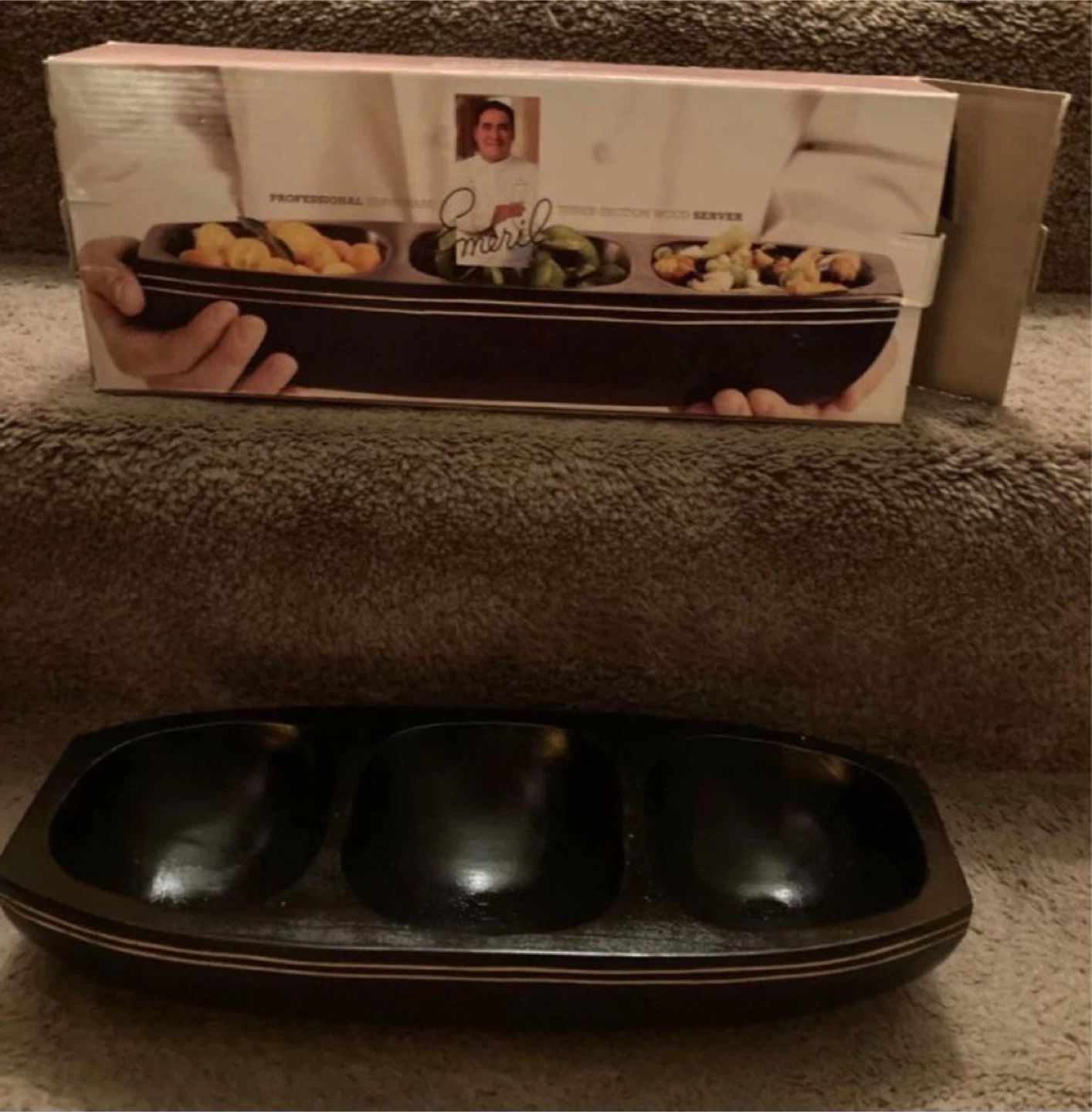 Emeril Lagasse 3 Section Wood Server - photo 3
