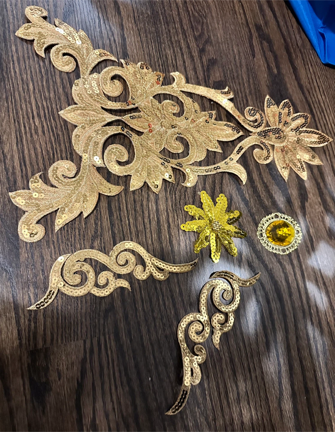 Gold Sequin Appliqués