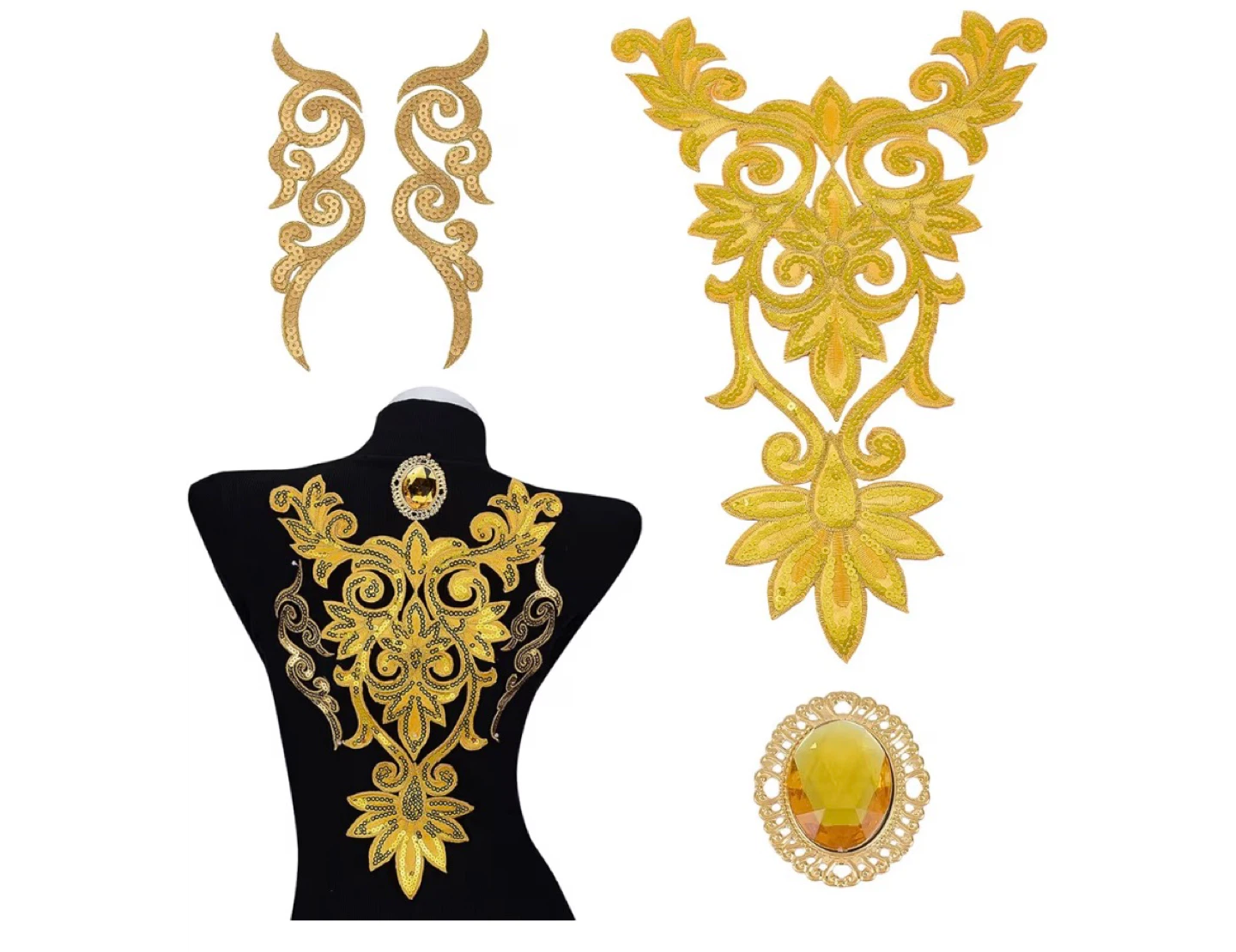Gold Sequin Appliqués - photo 2