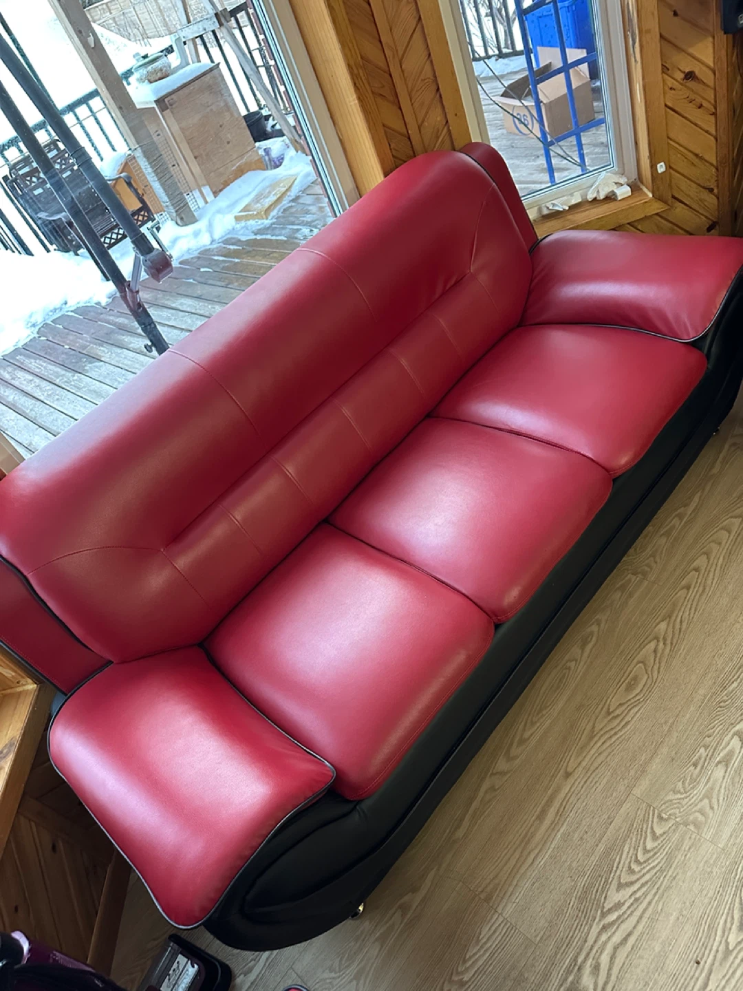 Modern Luxury Faux Leather Sofa Set (CAN DELIVER) - photo 2