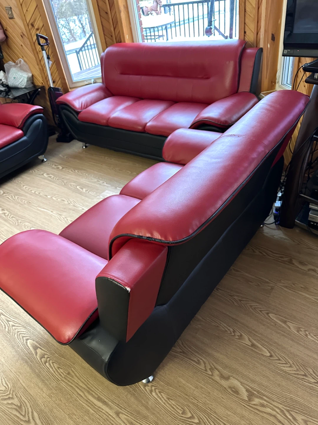 Modern Luxury Faux Leather Sofa Set (CAN DELIVER) - photo 5