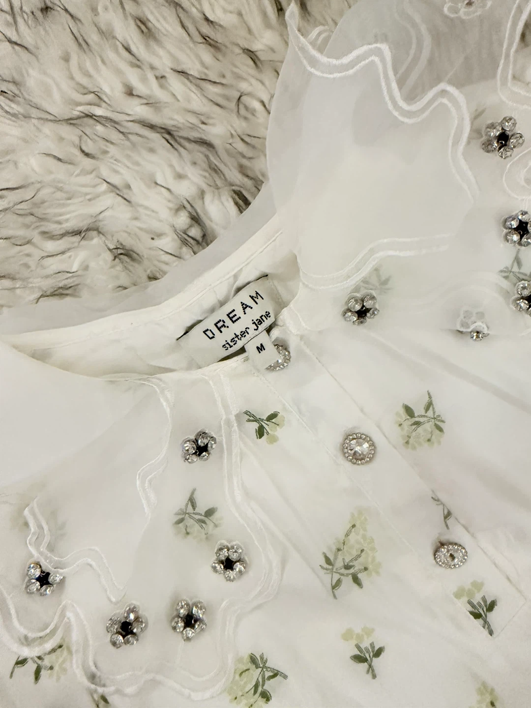 Sister Jane Dream Ditsy Pick Floral Mini Dress - Ivory - photo 4