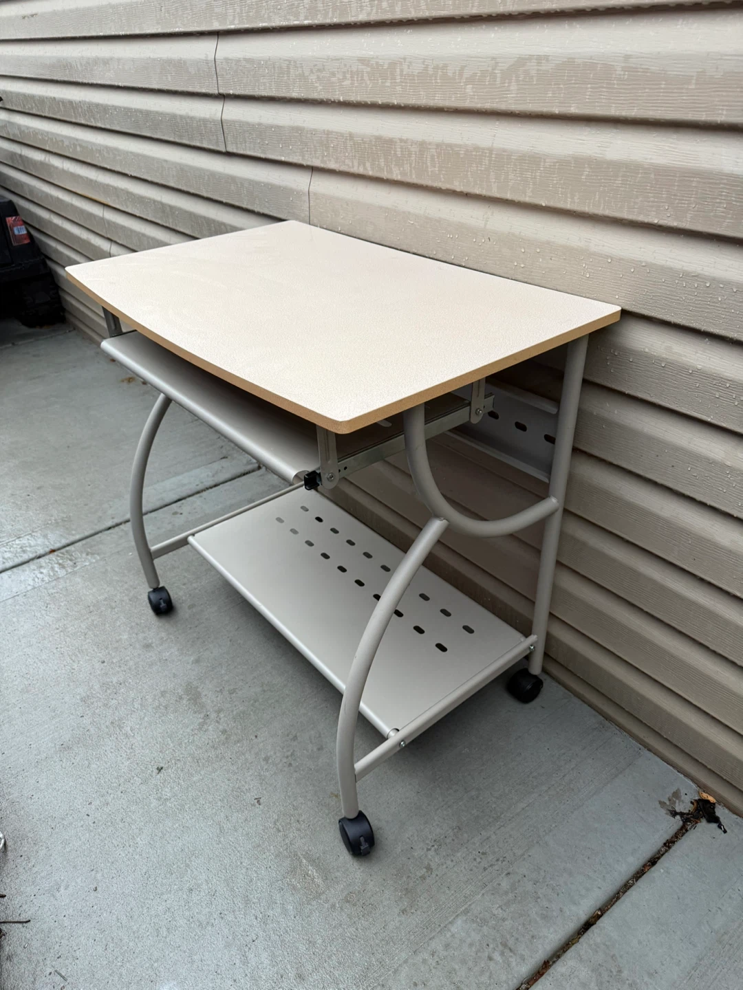 Rolling Computer Desk with Keyboard Tray - photo 4