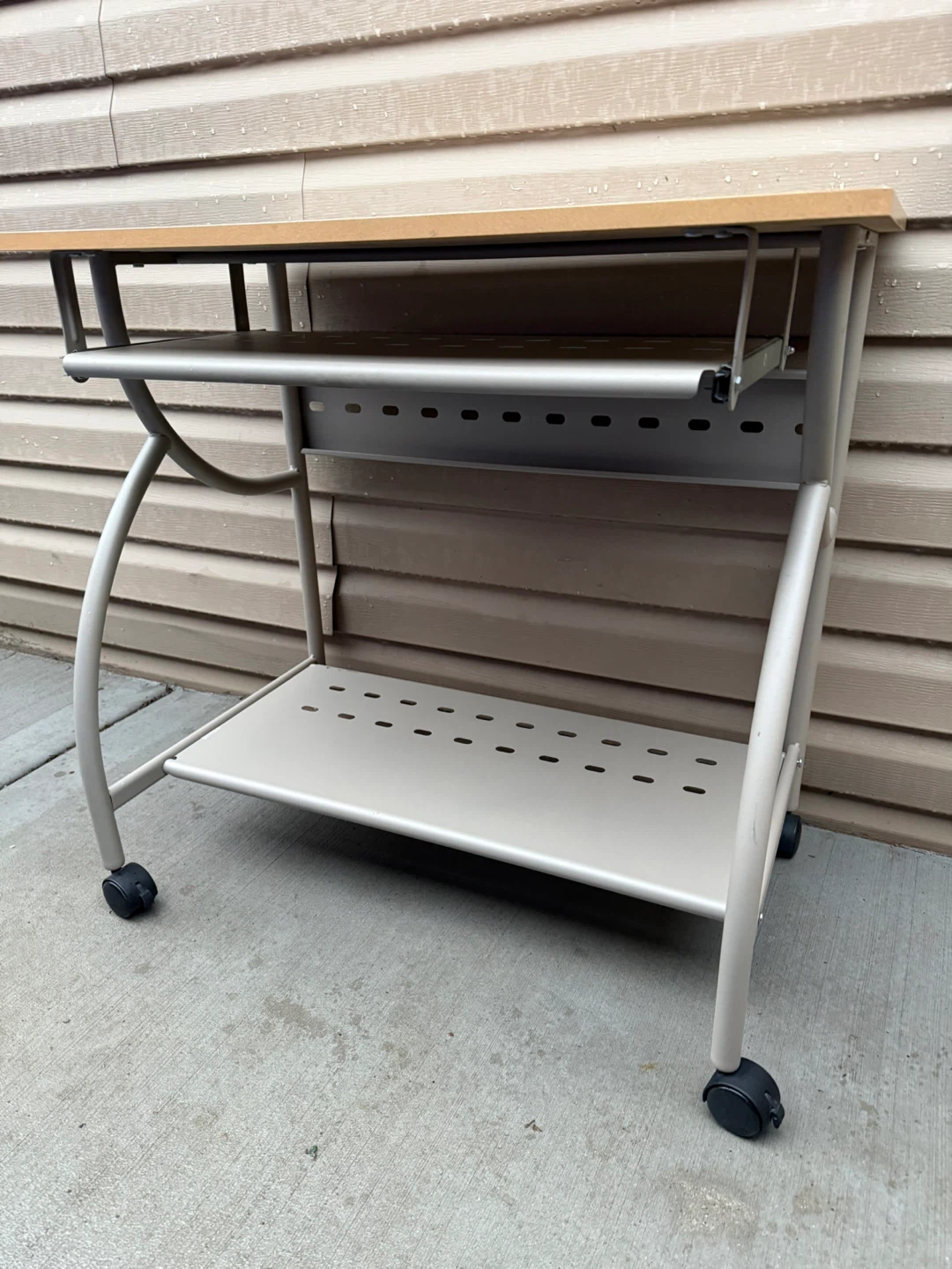 Rolling Computer Desk with Keyboard Tray - photo 5