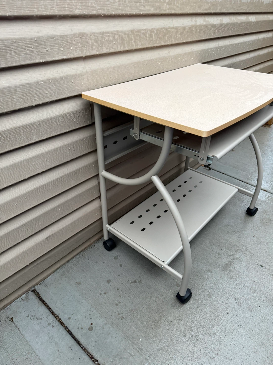 Rolling Computer Desk with Keyboard Tray - photo 3