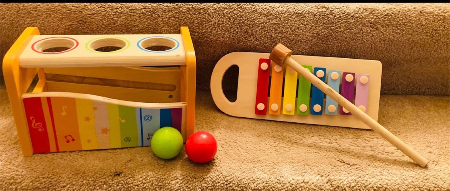 Wooden Xylophone and Hammer Toy - photo 2
