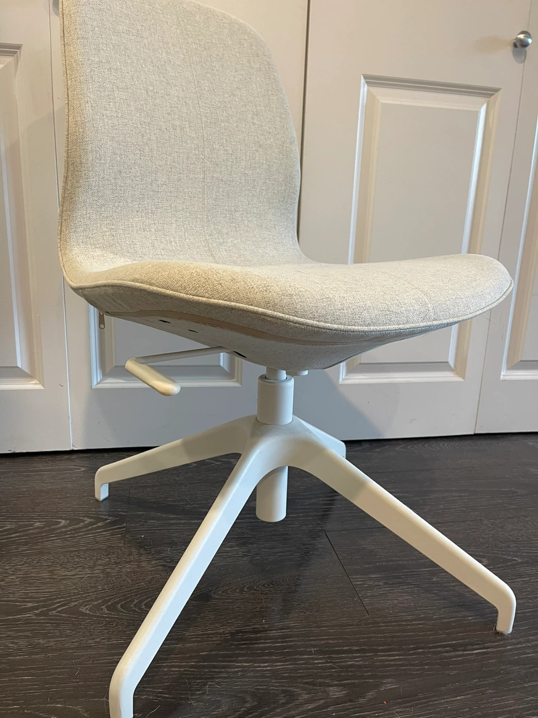 Beige Swivel Desk Chair - photo 2