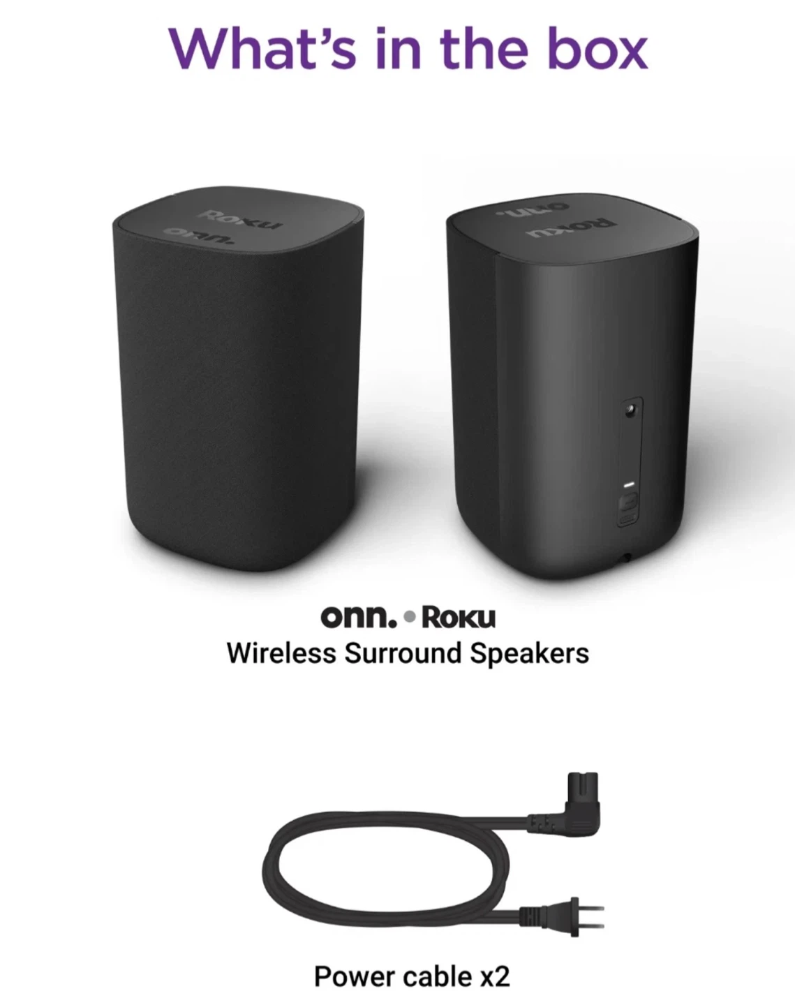 ONN Roku Wireless Surround Sound Speakers - photo 2